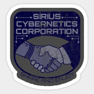 Sirius Cybernetics Corporation (blue print, heavily distressed) Sticker